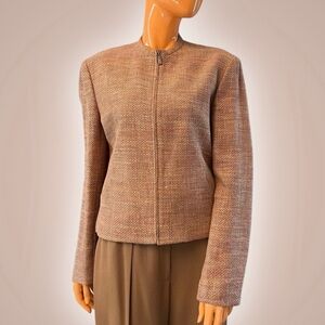 RENA ROWAN Linen Basketweave Tweed Blazer